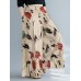 Women Wide  Legged Floral Printed Ankle Length Side Pockets Pants