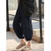 100  Cotton Loose Elastic Waist Mid  Calf Length Thin Pants for Women