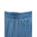 Leisure Solid Ruffle Wide Leg Pocket Pants