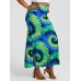 Bohemia Tie Dye Print High Waist Buttocks Bodycon Long Skirt