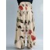 Women Wide  Legged Floral Printed Ankle Length Side Pockets Pants