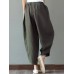 100  Cotton Loose Plicing Ninth Ethnic Style Vintage Pants