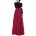 Bow Belt Solid Color Mesh Tulle Pleated High Waist Women Maxi Skirt