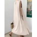 Leisure Solid Pocket Slit Hem Sleeveless Maxi Dress