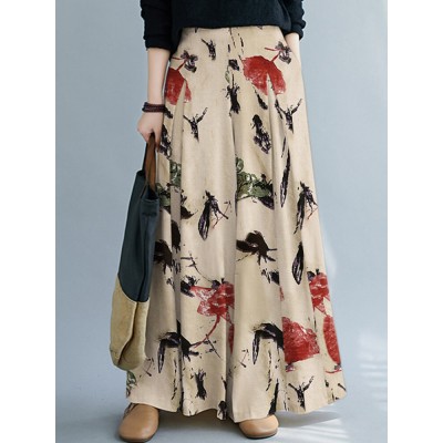 Women Wide  Legged Floral Printed Ankle Length Side Pockets Pants